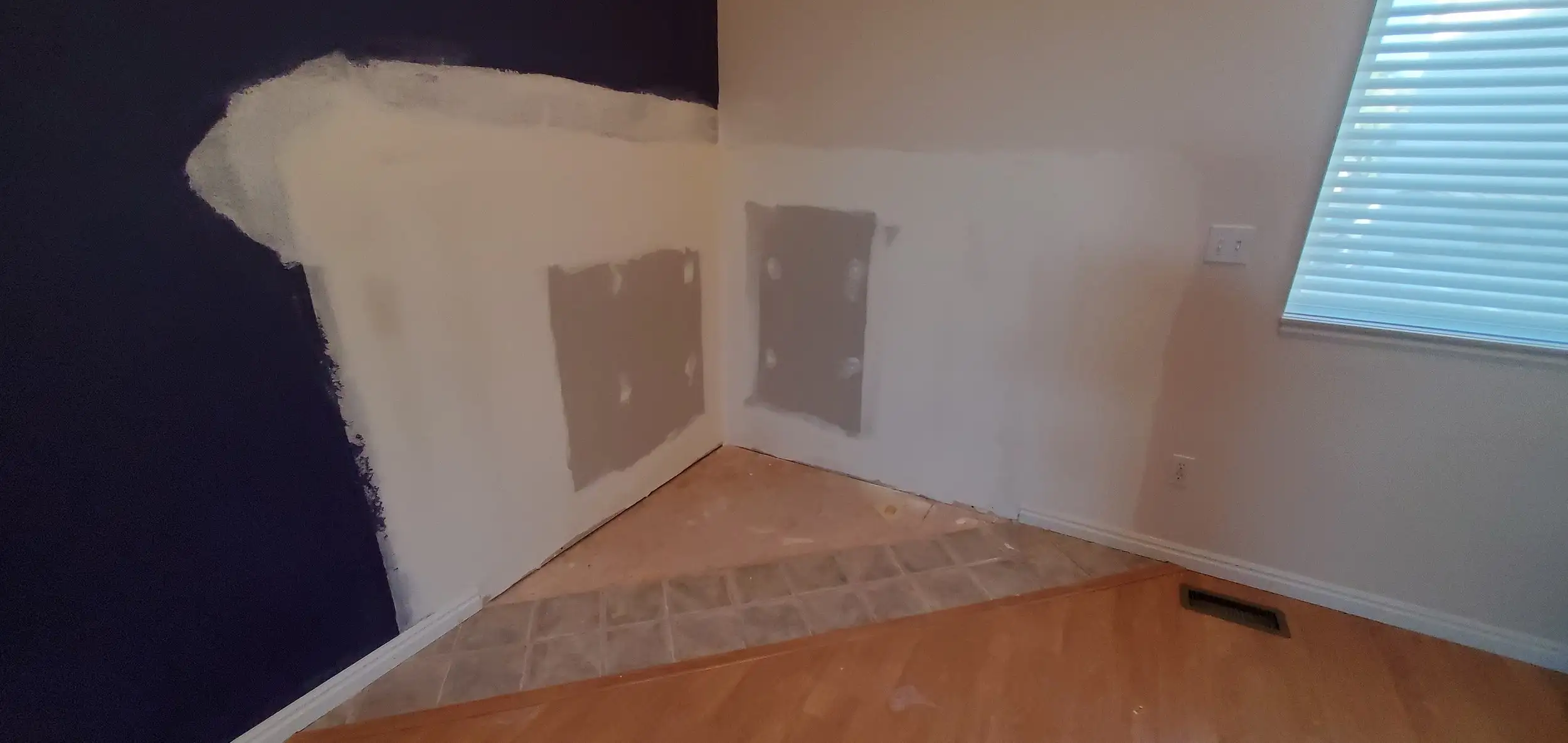 Drywall patch and texture matching